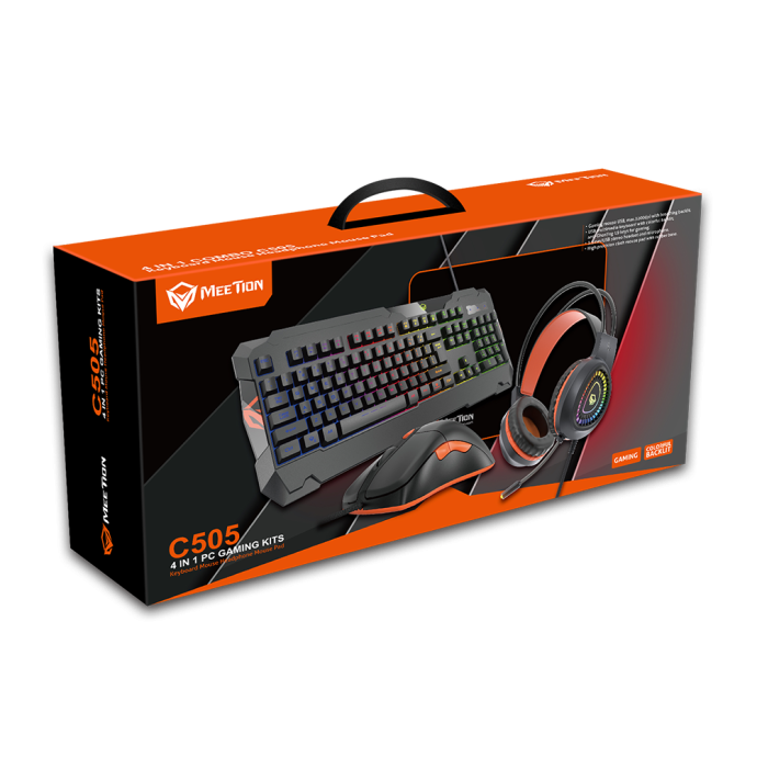 Meetion C505 Gaming Mouse, Keyboard, Headset & Mousepad Combo Image