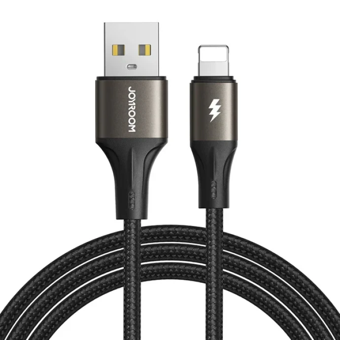 S-1030N1 USB-A to Lightning Fast Charging  Cable 1m-Black 3A Image