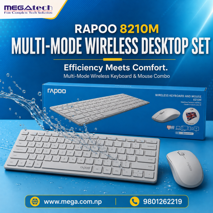 Rapoo 8210M Multi-Mode Wireless Keyboard & Mouse Image