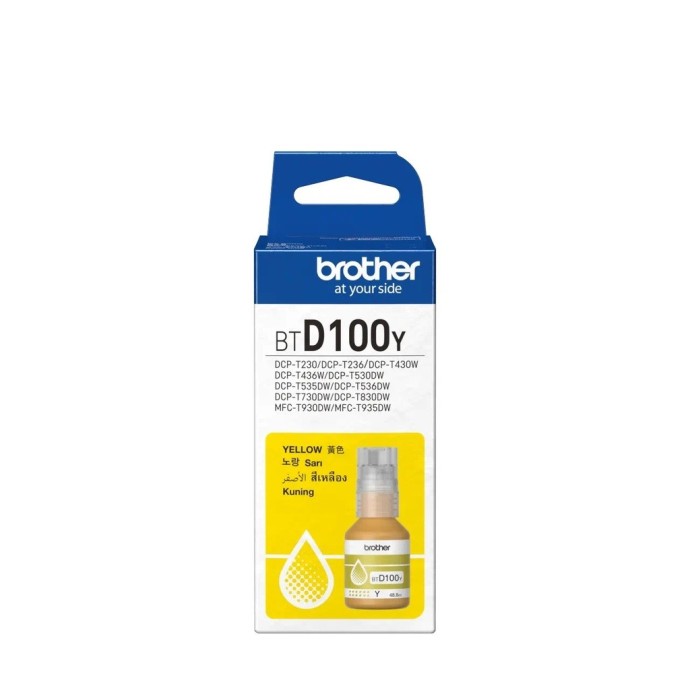 Brother BT-D100Y Yellow Ink Bottle Image