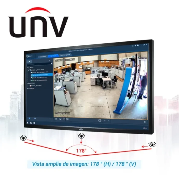 UNV MW3232-V-K | 32" FHD | LED | 1920×1080 | VGA, HDMI & DVI | 7×24 Operation | VESA Mount Image